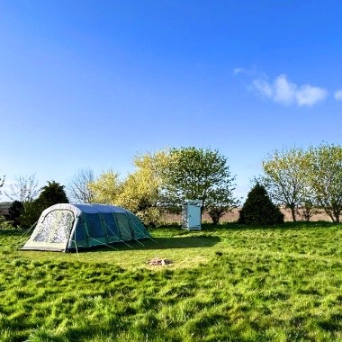 Camping in the peaceful Lincolnshire countryside.