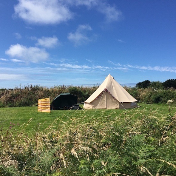 Camping at Dunes Campsite, Whitesands, Pembrokeshire