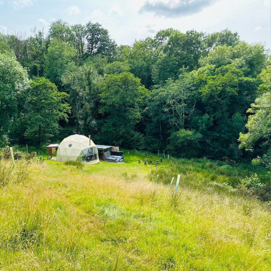 Glamping dome in Carmarthenshire