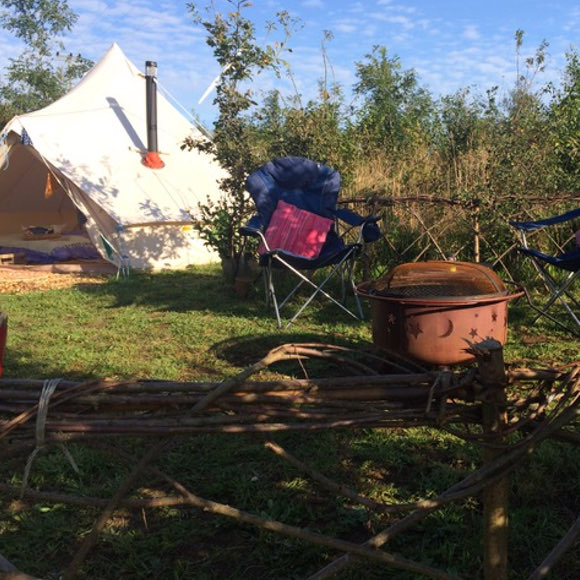 Bellt tent glamping at Mood Dance Campsite in Pembrokeshire