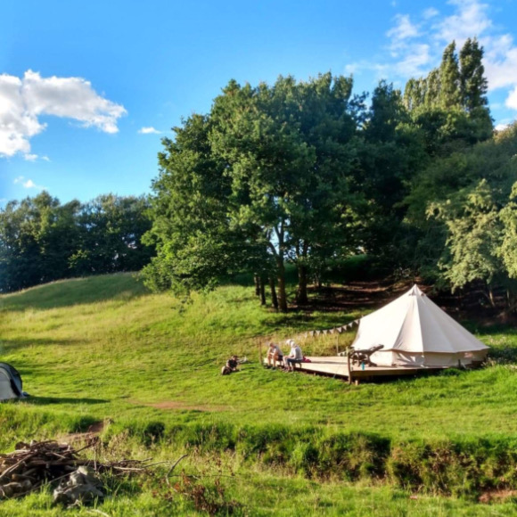 Bell tent camping near Ross-on-Wye