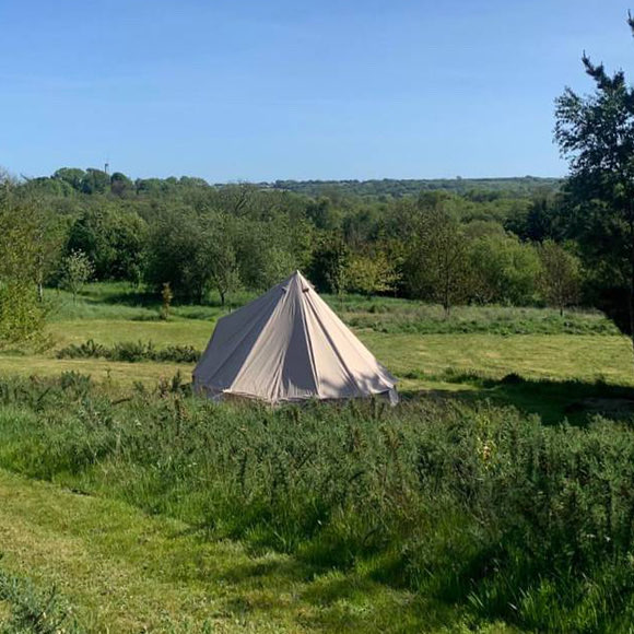 Bell tent glamping near Tenby in Pembrokeshire