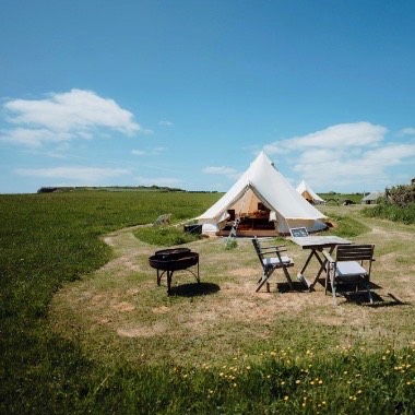 Camping and glamping on the Pembrokeshire coast near Tenby